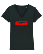 AK47 Tricou mânecă scurtă guler V Damă Evoker