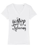 Nu înceta să crezi Tricou mânecă scurtă guler V Damă Evoker