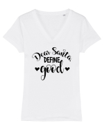 Definește “cuminte” Tricou mânecă scurtă guler V Damă Evoker