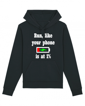 Run, like your phone is at 1% Black