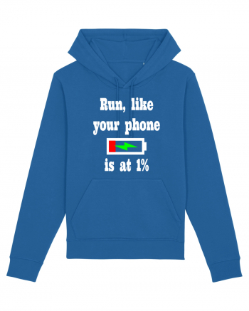 Run, like your phone is at 1% Royal Blue