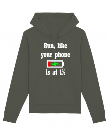 Run, like your phone is at 1% Khaki