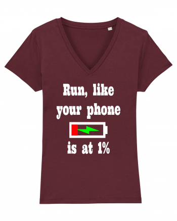 Run, like your phone is at 1% Burgundy