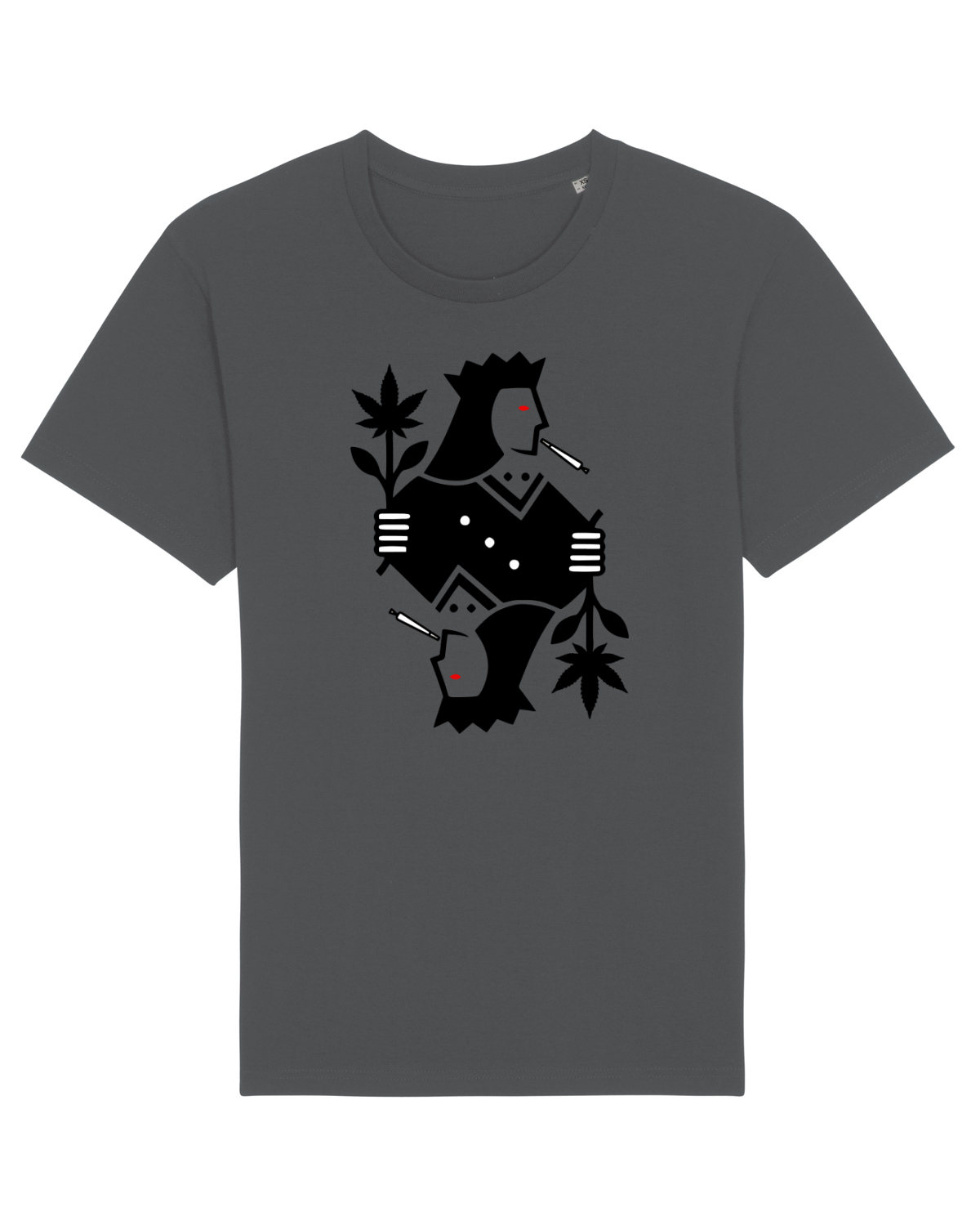 Tricou mânecă scurtă Unisex Rocker Anthracite