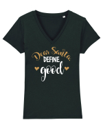 Definește “cuminte” Tricou mânecă scurtă guler V Damă Evoker