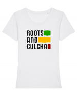 Roots And Culcha Tricou mânecă scurtă guler larg fitted Damă Expresser