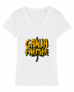 Ganja Farmer Tricou mânecă scurtă guler V Damă Evoker