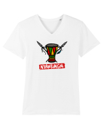 Nyahbinghi Drum Tricou mânecă scurtă guler V Bărbat Presenter