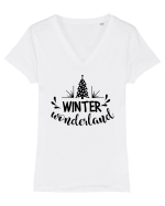 Iarna Tricou mânecă scurtă guler V Damă Evoker