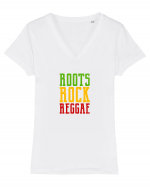 Roots Rock Reggae Tricou mânecă scurtă guler V Damă Evoker