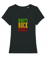 Roots Rock Reggae Tricou mânecă scurtă guler larg fitted Damă Expresser