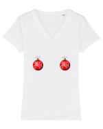 HO HO HO Tricou mânecă scurtă guler V Damă Evoker