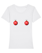 HO HO HO Tricou mânecă scurtă guler larg fitted Damă Expresser