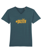 #pozitiv Tricou mânecă scurtă guler V Bărbat Presenter