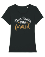 Am fost forțat Tricou mânecă scurtă guler larg fitted Damă Expresser