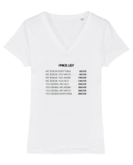 Preturi design Tricou mânecă scurtă guler V Damă Evoker
