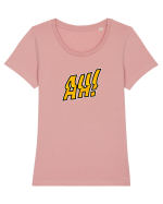 AH! Tricou mânecă scurtă guler larg fitted Damă Expresser