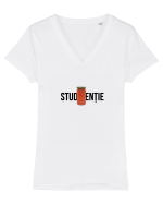 Studentie Tricou mânecă scurtă guler V Damă Evoker