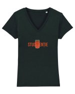 Studentie Tricou mânecă scurtă guler V Damă Evoker