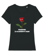 Trandafire, ti-ai scrantit ochii Tricou mânecă scurtă guler larg fitted Damă Expresser