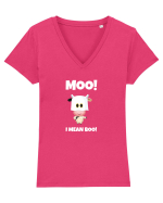 MOO! Tricou mânecă scurtă guler V Damă Evoker