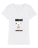 MOO! Tricou mânecă scurtă guler V Damă Evoker