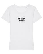 Don't worry Tricou mânecă scurtă guler larg fitted Damă Expresser