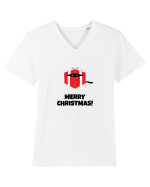 Craciun Fericit! Tricou mânecă scurtă guler V Bărbat Presenter