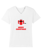 Craciun Fericit! Tricou mânecă scurtă guler V Bărbat Presenter