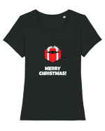 Craciun Fericit! Tricou mânecă scurtă guler larg fitted Damă Expresser