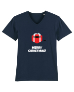 Craciun Fericit! Tricou mânecă scurtă guler V Bărbat Presenter