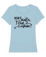 Pot să explic Tricou mânecă scurtă guler larg fitted Damă Expresser