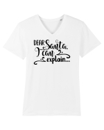 Pot să explic Tricou mânecă scurtă guler V Bărbat Presenter