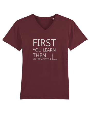 FIRST YOU LEARN WHITE Burgundy