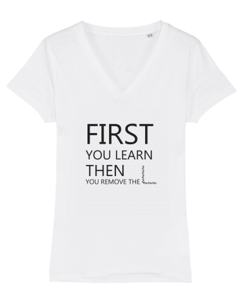 FIRST YOU LEARN BLACK White