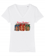 Christmas Cookies Tricou mânecă scurtă guler V Damă Evoker