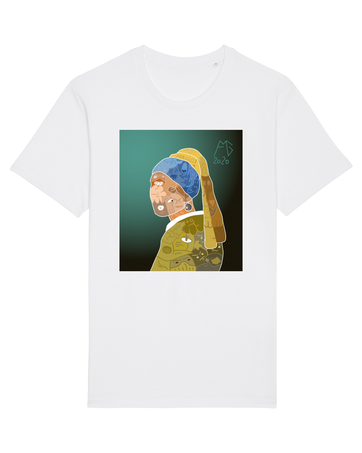 Tricou mânecă scurtă Unisex Rocker White