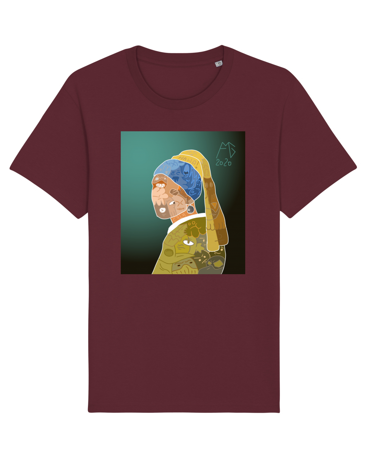 Tricou mânecă scurtă Unisex Rocker Burgundy