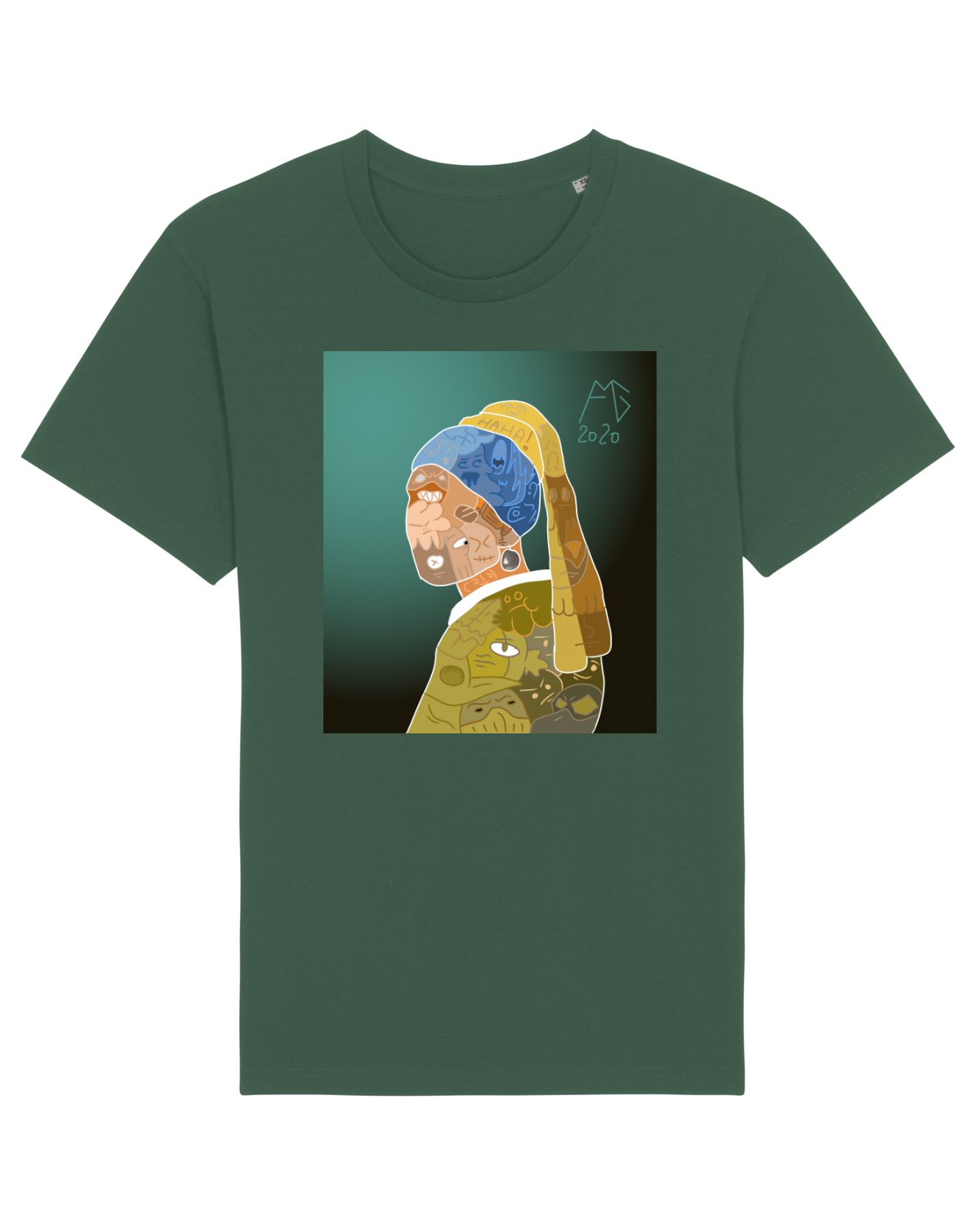 Tricou mânecă scurtă Unisex Rocker Bottle Green
