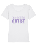 OVERLAID ARTIST Tricou mânecă scurtă guler larg fitted Damă Expresser