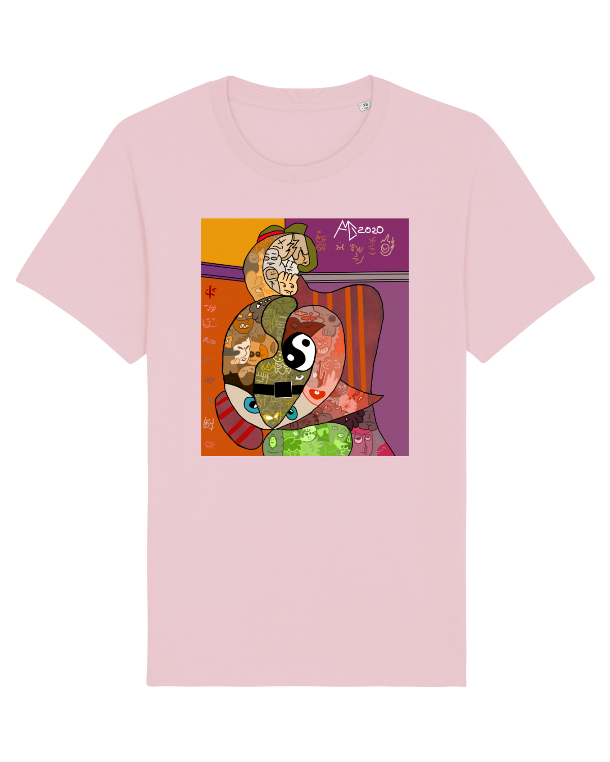 Tricou mânecă scurtă Unisex Rocker Cotton Pink