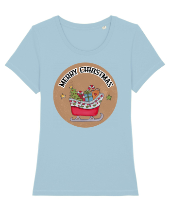 Merry Christmas Sleight Sky Blue