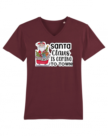 Santa Claus is Coming to Town Burgundy