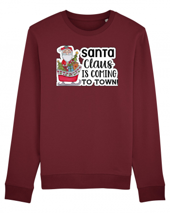 Santa Claus is Coming to Town Burgundy