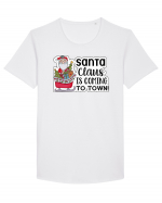 Santa Claus is Coming to Town Tricou mânecă scurtă guler larg Bărbat Skater