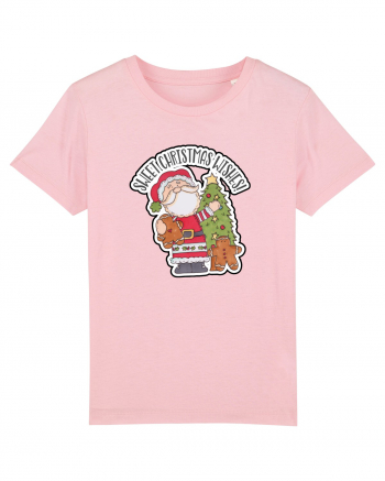 Sweet Christmas Wishes from Santa Cotton Pink