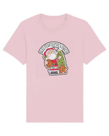 Sweet Christmas Wishes from Santa Cotton Pink