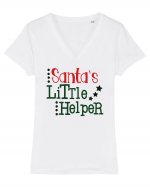 Santa's little helper Tricou mânecă scurtă guler V Damă Evoker