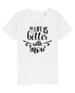 Viața e mai bună când avem zăpadă Tricou mânecă scurtă  Copii Mini Creator