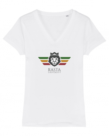 Rasta University Lion Logo White